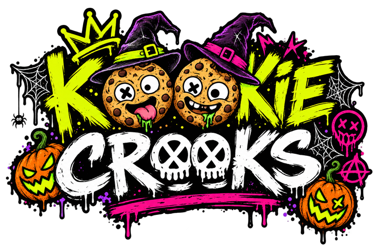 Kookie Crooks logo - Halloween edition
